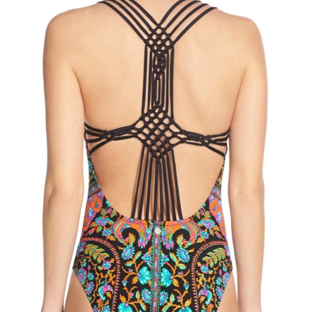 Nanette Lepore Kings Road Goddess Macramé Swimsuit